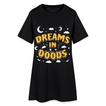 Doodle Doodle dessinant des rêves dans Doods - Robe T-shirt Femme - noir - Devant