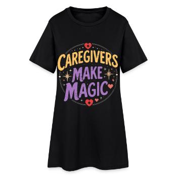 Pflegerin Pfleger Pfleger Altenpflege Magie des Aidants - Robe T-shirt Femme - noir - Devant