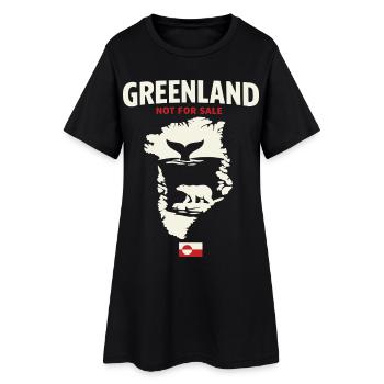 Groenland Danemark États-Unis Baleine Ours Animaux arctiques - Robe T-shirt Femme - noir - Devant