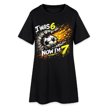 Soccer Birthday 6 7 Boy Soccer Meme Gift - Women’s T-Shirt Dress - black - Front
