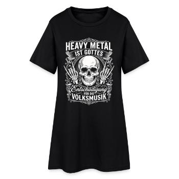 Heavy Metal God’s Compensation Design de la musique folk - Robe T-shirt Femme - noir - Devant
