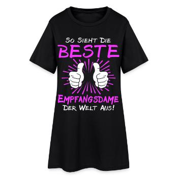 Receptionist Saying - Women’s T-Shirt Dress - black - Front