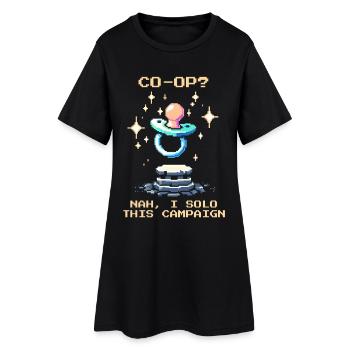 Solo au lieu de Co-op | Papa Parents d’humour - Robe T-shirt Femme - noir - Devant
