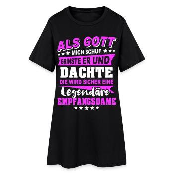 Receptionist Sayings - Women’s T-Shirt Dress - black - Front