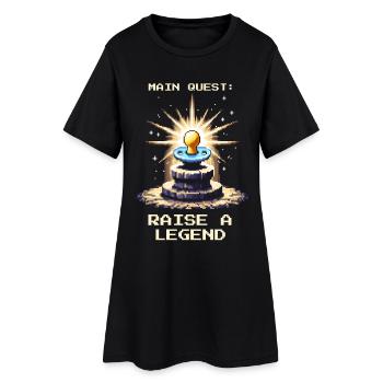 Quête principale : Élever une légende | Parents - Robe T-shirt Femme - noir - Devant