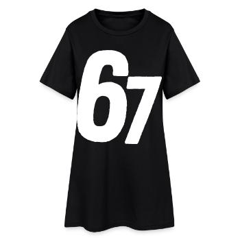 67 Six Seven - Frauen T-Shirt-Kleid - Schwarz - Vorne