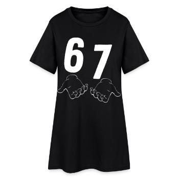 67 Six Sept - Robe T-shirt Femme - noir - Devant
