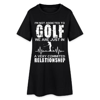 Relation golfeuse : passion engagée - Robe T-shirt Femme - noir - Devant