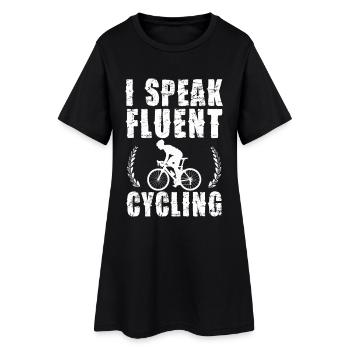 I'm talking fluent cycling - Women’s T-Shirt Dress - black - Front