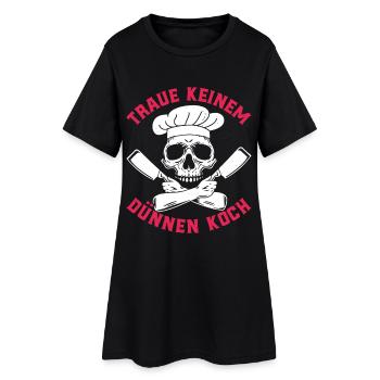 Cuisiner NE FAIS PAS CONFIANCE À UN CHEF MAIGRE Amusant - Robe T-shirt Femme - noir - Devant