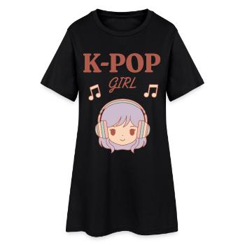 Fille de K-Pop Musique coréenne Fans mignons de Kpop en Corée - Robe T-shirt Femme - noir - Devant