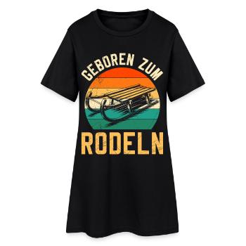 Bob Driver BORN TO TOBOGGAN FUN - Women’s T-Shirt Dress - black - Front