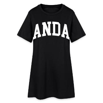 Anda - Robe T-shirt Femme - noir - Devant