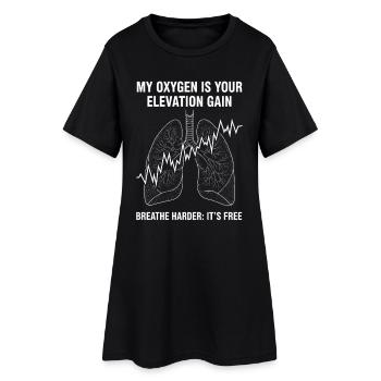Fahrrad Rennrad Radfahrer Bikesport Mountainbike - Frauen T-Shirt-Kleid - Schwarz - Vorne