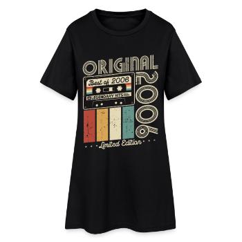 Original 2006 Vintage Vintage Anniversaire Rétro - Robe T-shirt Femme - noir - Devant