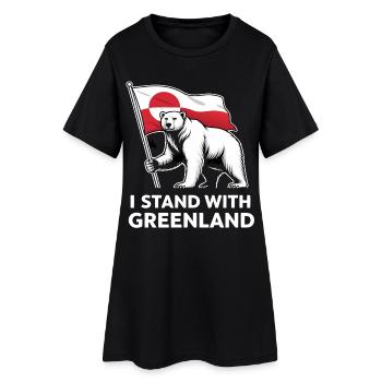 Drapeau de l’ours polaire du Groenland - Robe T-shirt Femme - noir - Devant