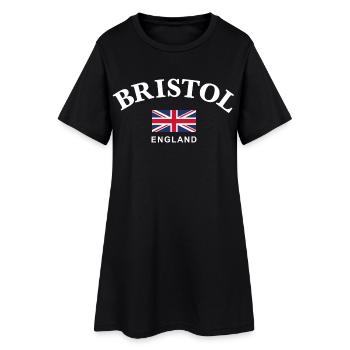 Bristol, Angleterre - Robe T-shirt Femme - noir - Devant