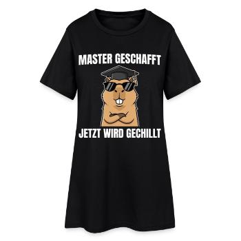 Master Passed Capybara Master's Exam - Women’s T-Shirt Dress - black - Front