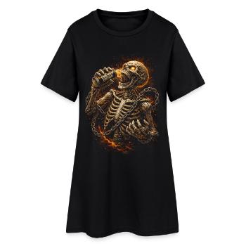 Boisson énergisante Caféine Taurine - Robe T-shirt Femme - noir - Devant