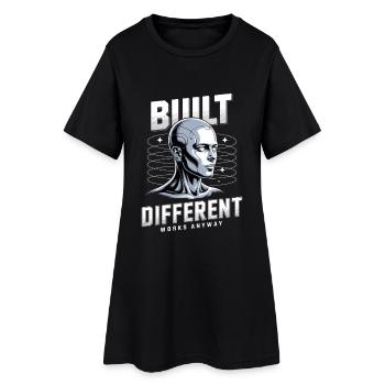 Neurodiversité neurodivergente construite différend - Robe T-shirt Femme - noir - Devant