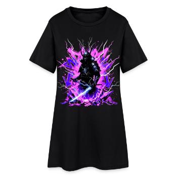 Cyber Samurai – Synthwave Katana Geist - Robe T-shirt Femme - noir - Devant