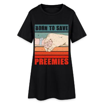 Infirmière en néonatologie - Robe T-shirt Femme - noir - Devant