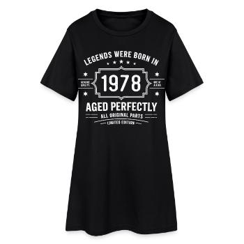 Millésime original 1978 | Cadeau d’anniversaire 1978 - Robe T-shirt Femme - noir - Devant