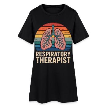 Respiratory Therapist Rainbow - Women’s T-Shirt Dress - black - Front