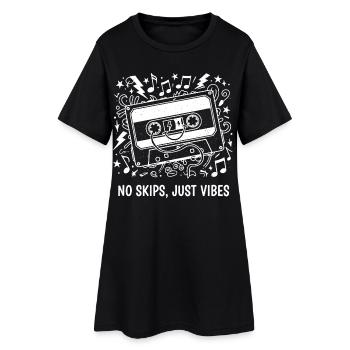 Pas de sauts, juste une cassette vibrabondante - Robe T-shirt Femme - noir - Devant
