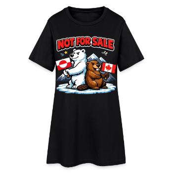 Groenland Non à vendre Politique drôle - Robe T-shirt Femme - noir - Devant