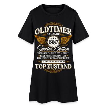 Cadeau d’anniversaire Vintage 1987 Vintage Born - Robe T-shirt Femme - noir - Devant