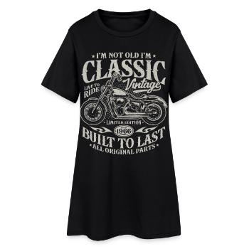 Cadeau d’anniversaire du Born Millésime 1966 - Robe T-shirt Femme - noir - Devant