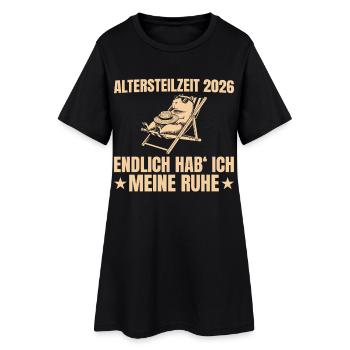 Retraite partielle 2026 Enfin j’ai la paix - Robe T-shirt Femme - noir - Devant