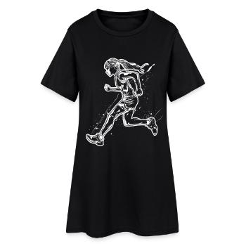 Sketch du coureur - Robe T-shirt Femme - noir - Devant