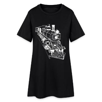 Art des lignes de locomotives - Robe T-shirt Femme - noir - Devant