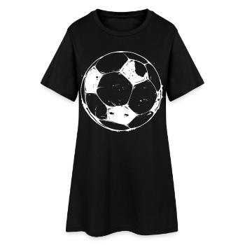 Dessin de football - Robe T-shirt Femme - noir - Devant