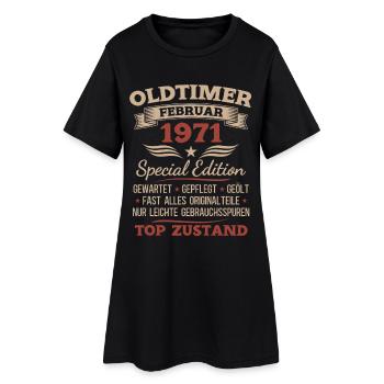 55e anniversaire Man Millésime 1971 février 1971 - Robe T-shirt Femme - noir - Devant