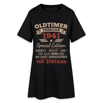 85e anniversaire Homme Vintage 1941 Février 1941 - Robe T-shirt Femme - noir - Devant