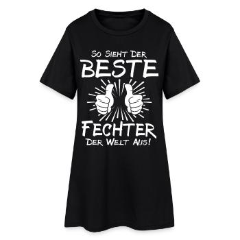 Bester Fechter - Frauen T-Shirt-Kleid - Schwarz - Vorne