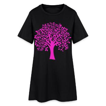 Silhouette de base à imprimé Jumbo Rose Jumbo - Robe T-shirt Femme - noir - Devant
