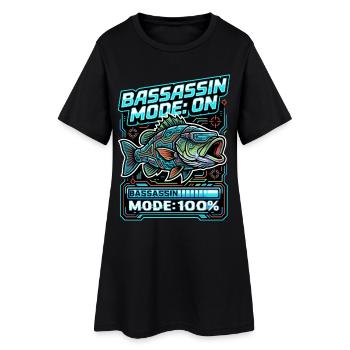Mode Bassassin en mode pêche à 100 % - Robe T-shirt Femme - noir - Devant