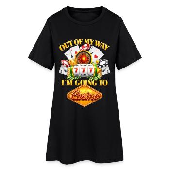 Laissez-moi passer – Je vais au casino - Robe T-shirt Femme - noir - Devant