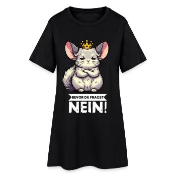 Avant que vous ne demandiez à la chinchilla, chinchilla, rongeur - Robe T-shirt Femme - noir - Devant