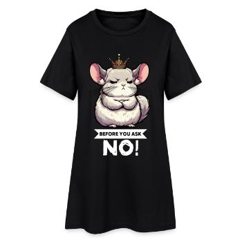Avant de demander aux chinchillas rongeurs - Robe T-shirt Femme - noir - Devant