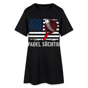 Hobby de padel Jeux de padel PASSIONNÉS de PADEL Plaisir - Robe T-shirt Femme - noir - Devant
