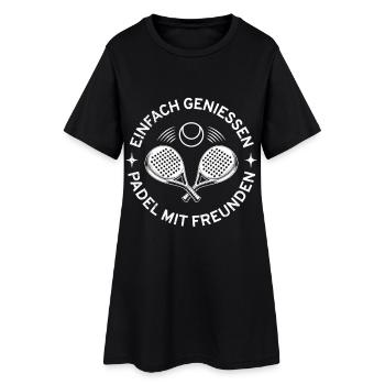 Partenaires de padel PROFITEZ SIMPLEMENT DU PADEL AVEC DES AMIS - Robe T-shirt Femme - noir - Devant