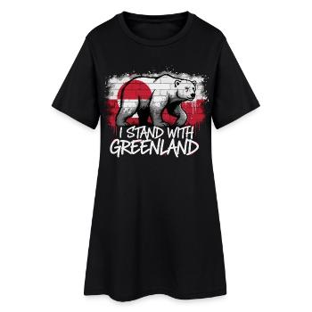 Je soutiens le Groenland – Polar Bear - Robe T-shirt Femme - noir - Devant