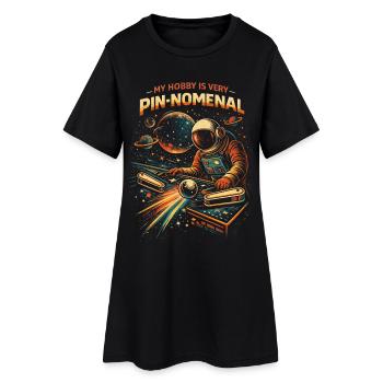 Joueur de flipper, mon hobby est le pin-nomen. - Robe T-shirt Femme - noir - Devant