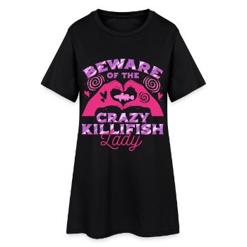 Toothcarp Killfish Toothed carp - Women’s T-Shirt Dress - black - Front