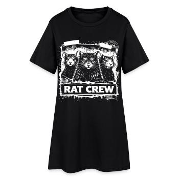 Rat Crew – Motif urbain du rat - Robe T-shirt Femme - noir - Devant